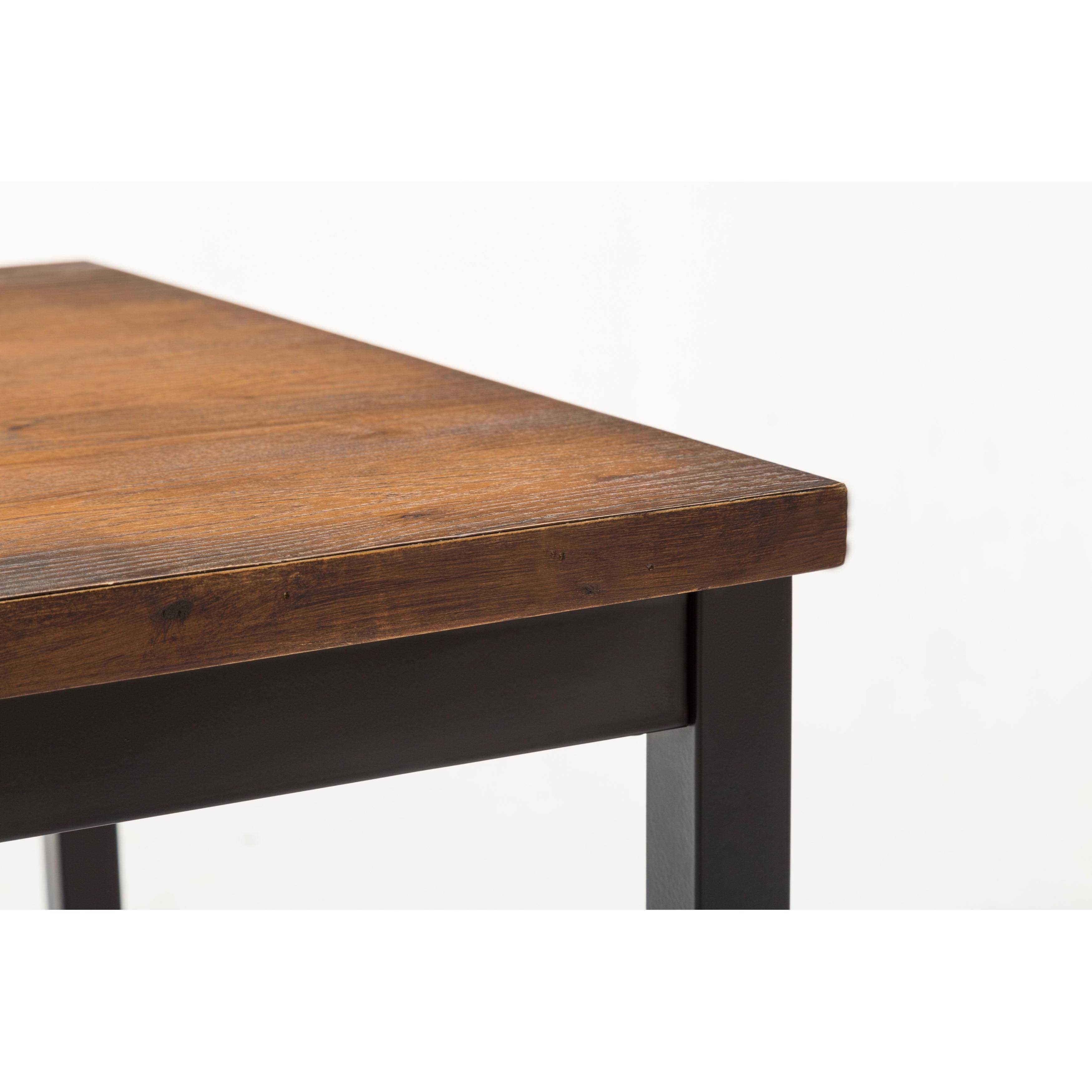 Boraam Americano Dining Table, Distressed Black Walnut