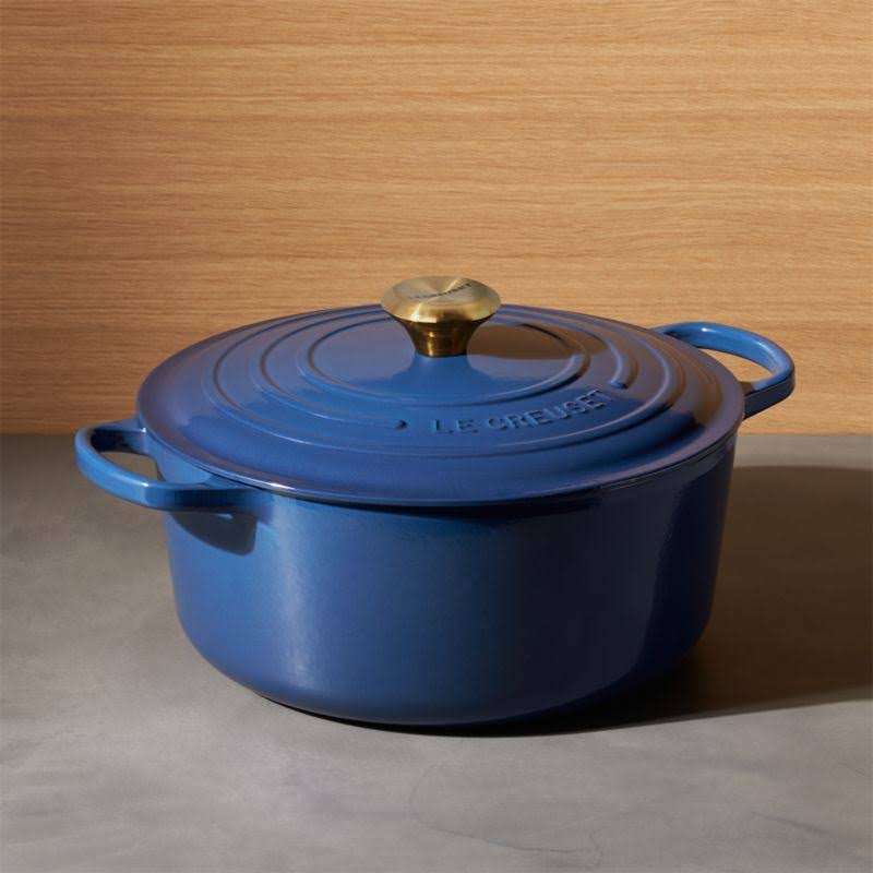 Le Creuset Signature 5.5 qt. Round Ink Dutch Oven with Lid