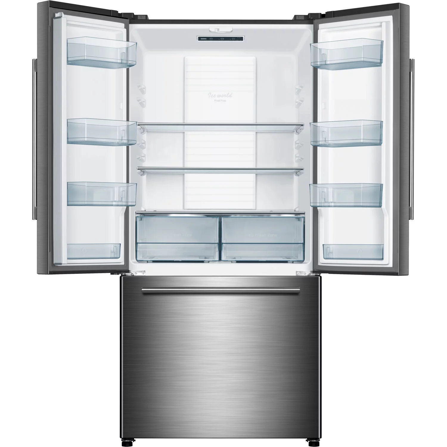 Galanz 18-Cu. Ft Counter Depth 3-Door French Door Refrigerator, Stainless