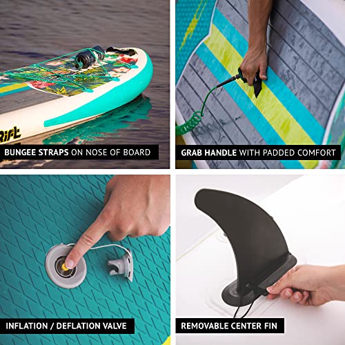 Drift Inflatable Stand Up Paddle Board - SUP Paddle Board and Accessories, Including Pump, Paddle, and More