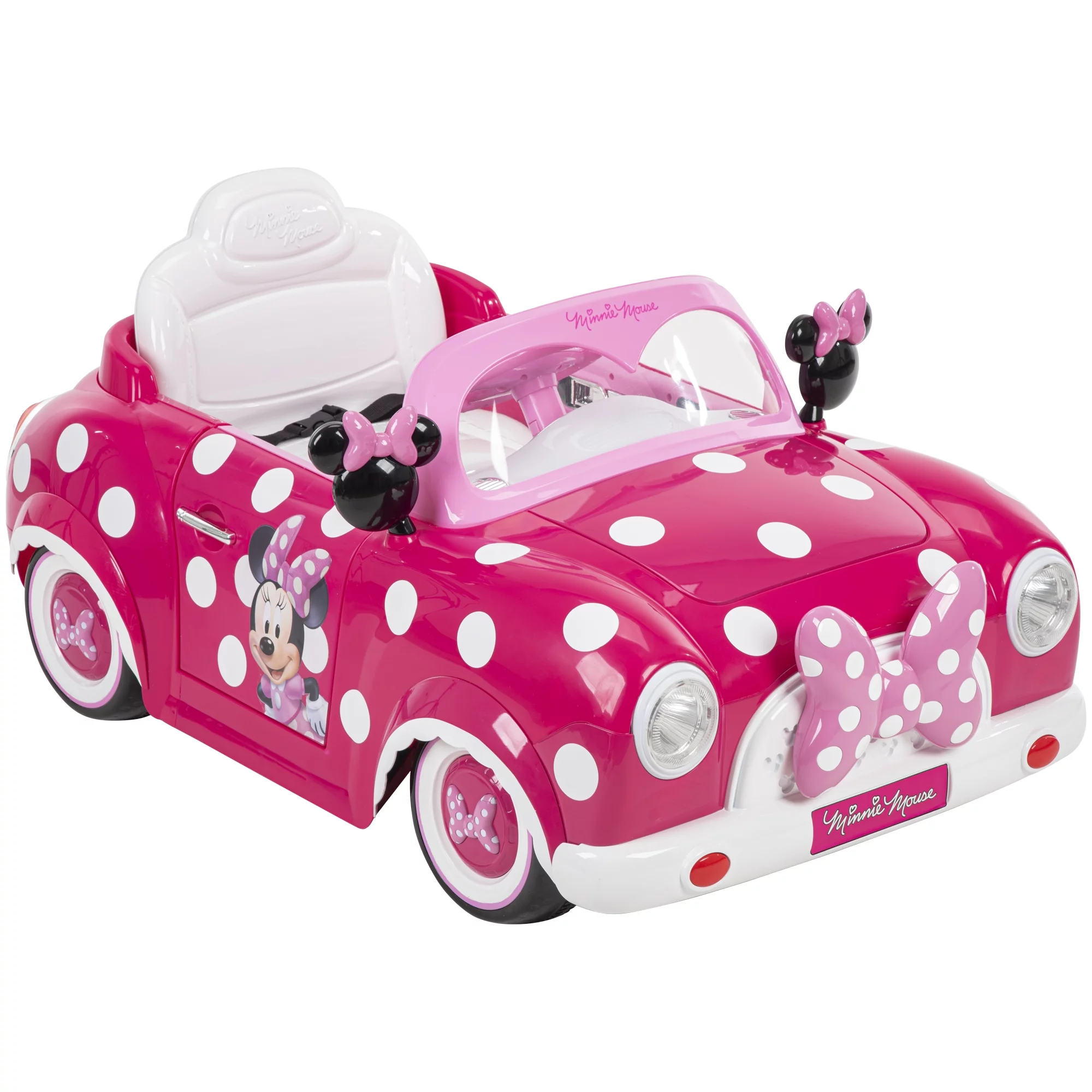 Disney Minnie Mouse Convertible Car 6 Volts Electric Ride-on, for Children Ages 3+ years, by Huffy
