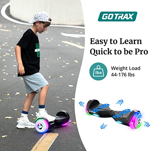 Gotrax Hoverboard with 6.5" LED Wheels & Headlight, Max 4/6 Miles Range, 6.2mph Power by Dual 200W/250W Motor, UL2272 Certified and 50.4Wh/93.6Wh Battery Self Balancing Scooters for 44-176lbs Kids