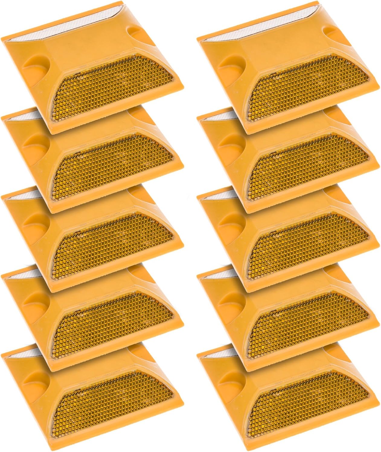 20 Pack Commercial Reflective Road Pavement and Driveway Marker (Yellow)