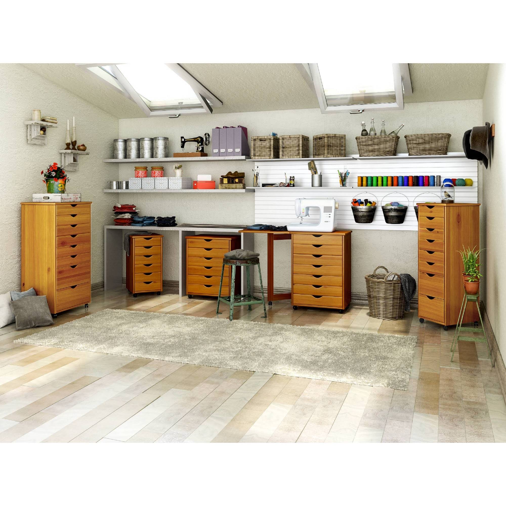 Adeptus 6 Drawer Wide Roll Cart