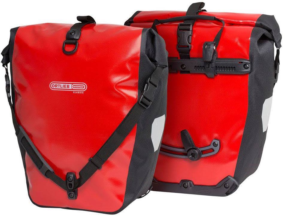 Ortlieb Back Roller Classic Pannier Pair, Red/Black