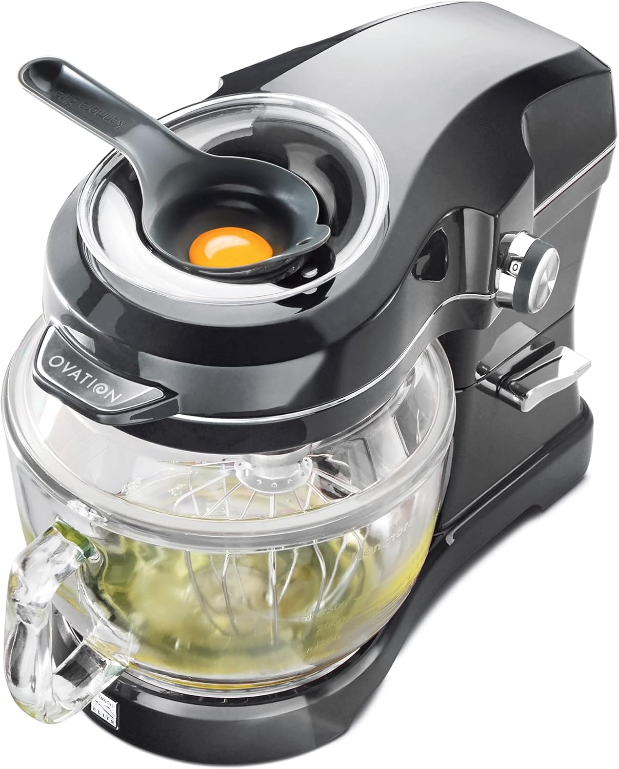 Kenmore Elite Ovation 49090 Exclusive Pour-In Top, 5-Qt. Tilt-Head Kitchen Stand Mixer, Metallic Silver
