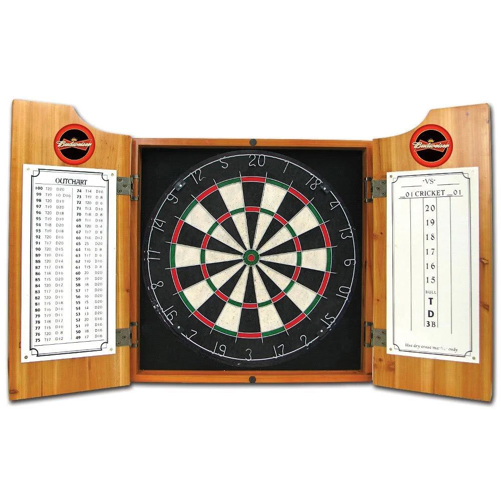 Budweiser Cabinet Dart Board Set