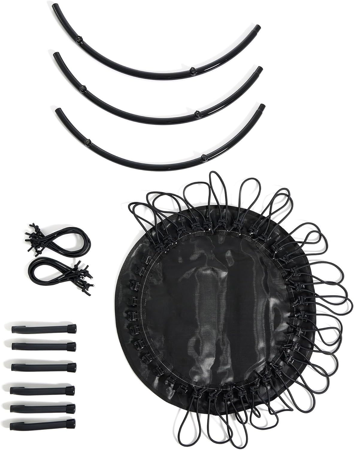 JumpSport 430 Home 44 Inch Low Impact Adult Mini Exercise Fitness Rebounder Trampoline with Streaming Videos and Workout DVDs, Black