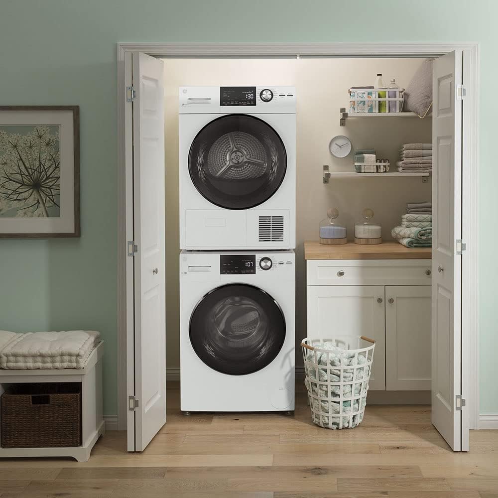 GE GFW148SSMWW Frontload Washer with Steam, 2.4 Cu. Ft. Capacity, White
