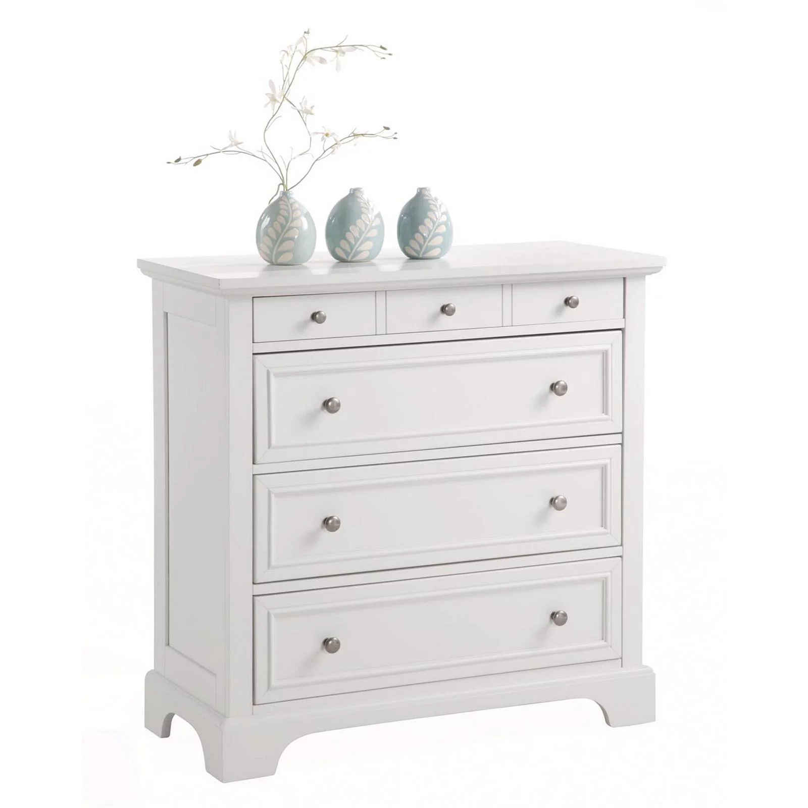 Homestyles Naples Wood Chest in Off White