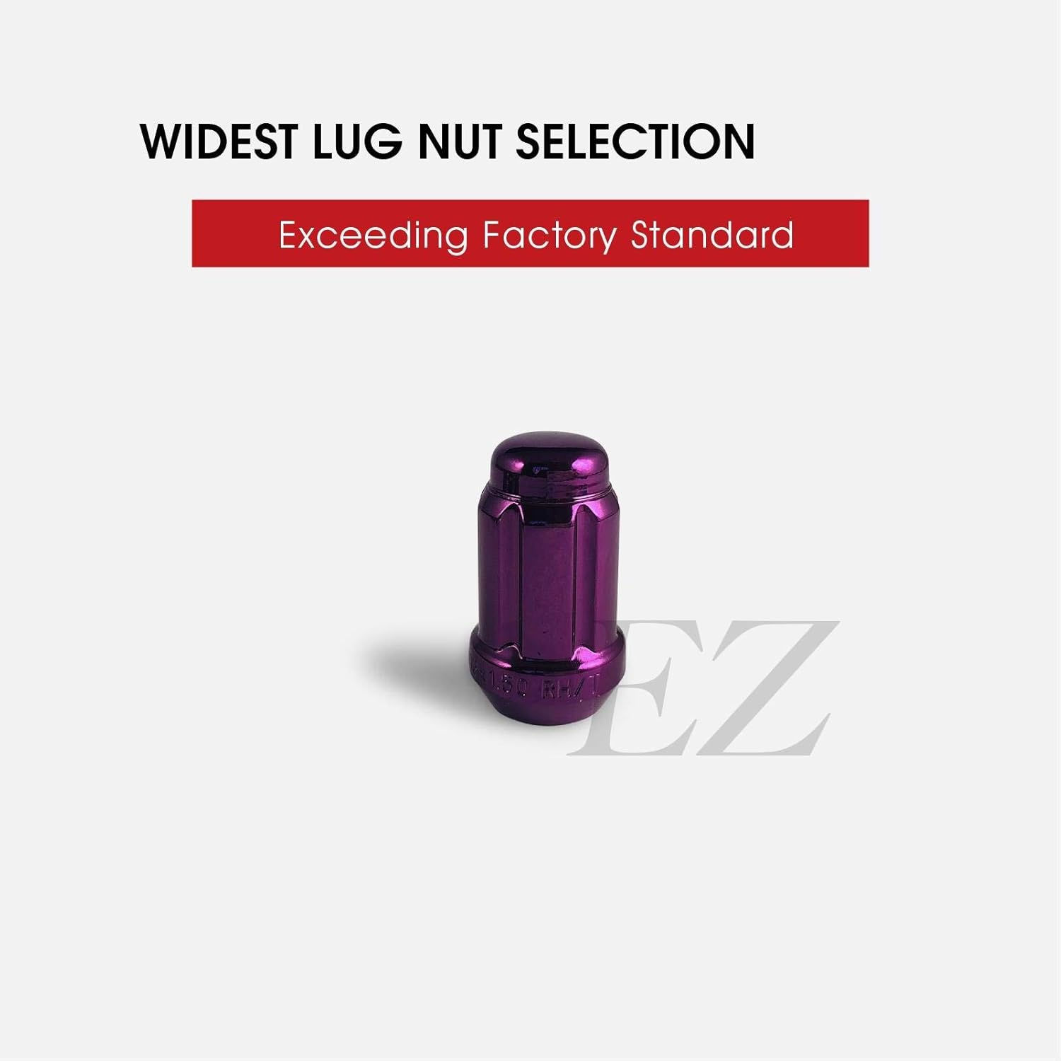 24 Purple Spline Drive Small Diameter Acorn 12x1.5 Purple Lug Nut Kit with Key Pack of 2