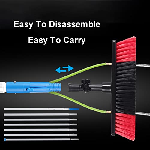 Solar Panel Cleaning Kit, Water Fed Pole Brush, Window Washing Kit, Window Cleaning Pole, Outdoor Window Glass Washing Cleaner Equipment Tool