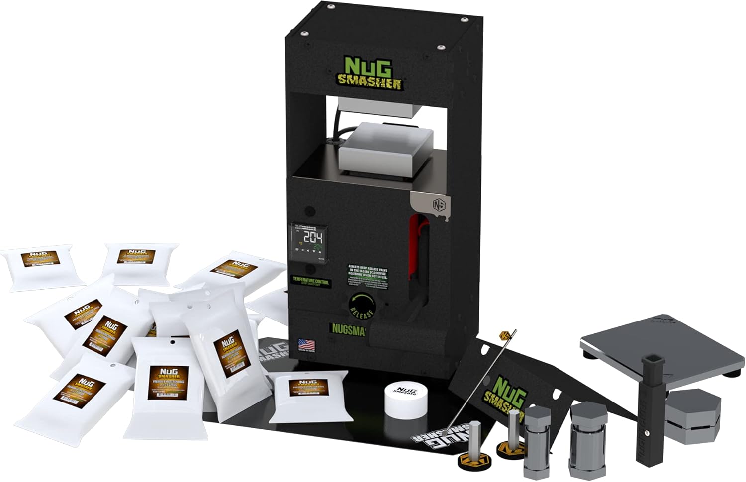 NS OG Basic Bundle Includes: OG, (7) Packs of Premium Press Bags, Silicone Mat, Magnet, and a Everything Tool."Rosin Made Simple"