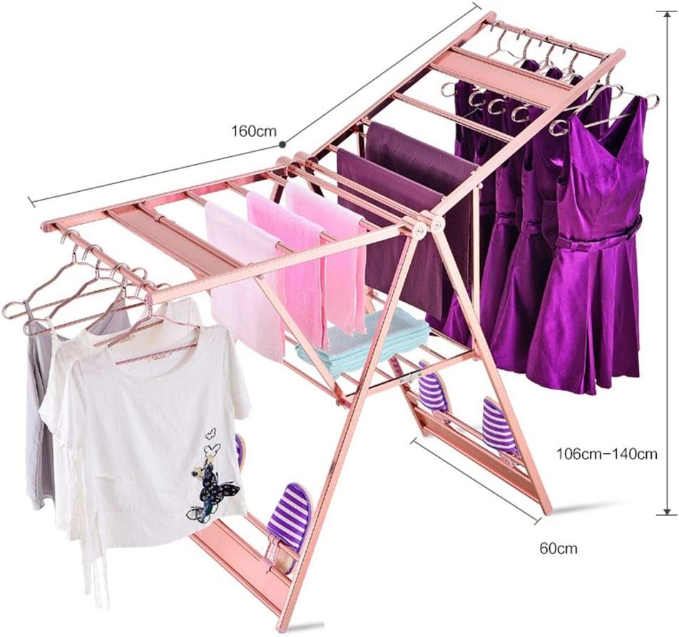 Folding Space-Saving hes Airer for Utility Room & Kitchen Drying Rack with Plenty of Space for Laundry for Easy Storage