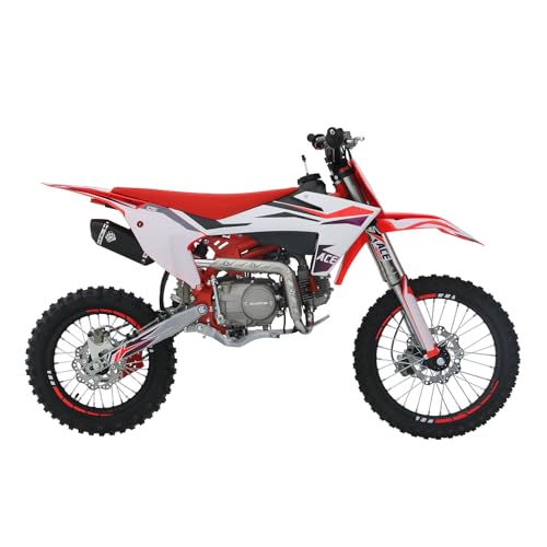 A11 125CC Dirt Bike Powered by ZONSEN Engine, 4-Speed Manual Clutch, Kick Start, Big 17“/14” Tires!