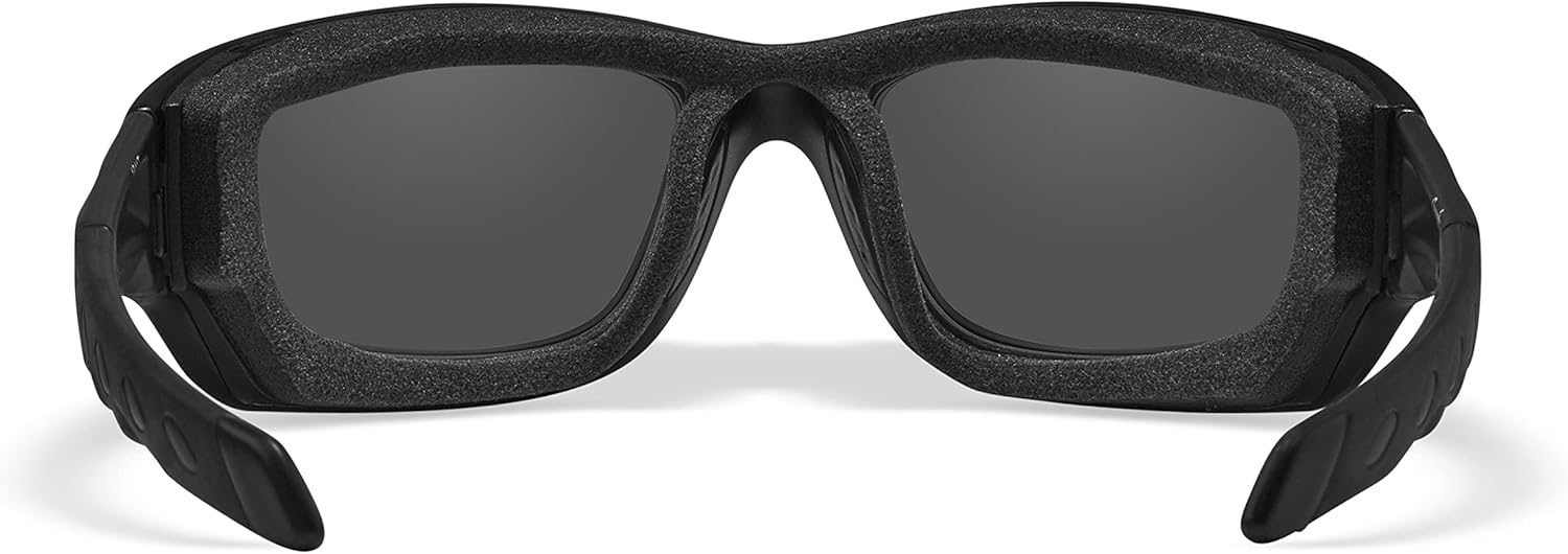 Wiley X WX Gravity Sunglasses, Safety Glasses for Men and Women, UV Eye Protection for Shooting, Fishing, Biking, and Extreme Sports, Matte Black Frames, Smoke Grey Tinted Lenses