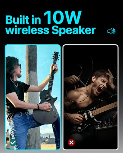 Enya Electric Guitar Inspire 39" Smart Electric Carbon Fiber Guitarra with 15W Wireless Speaker, 20 Distinct Tones, Onboard Presets, Charging Cable, Adjusting Wrench, and Gig Bag