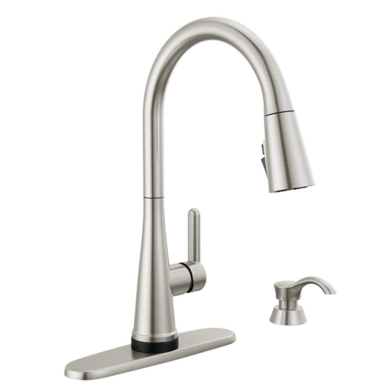 Delta Greydon Single Handle Pull-Down Kitchen Faucet with Soap Dispenser - Shop Hardware Tools Online Store
