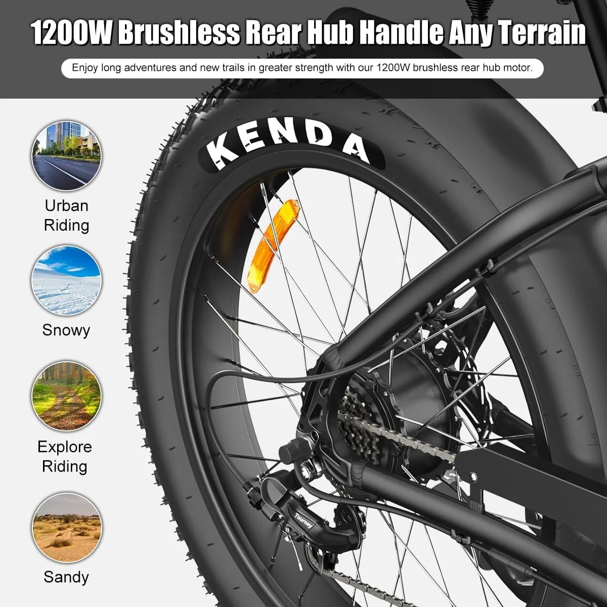 Hidoes Adult Electric Mountain Bikes Commute Ebike 1200W up to 49 Miles Long Range & 31mph, Pedal Assist E-bike Cruiser Electric Bicycle with Shimano 7 Speeds & 26" Fat Tire
