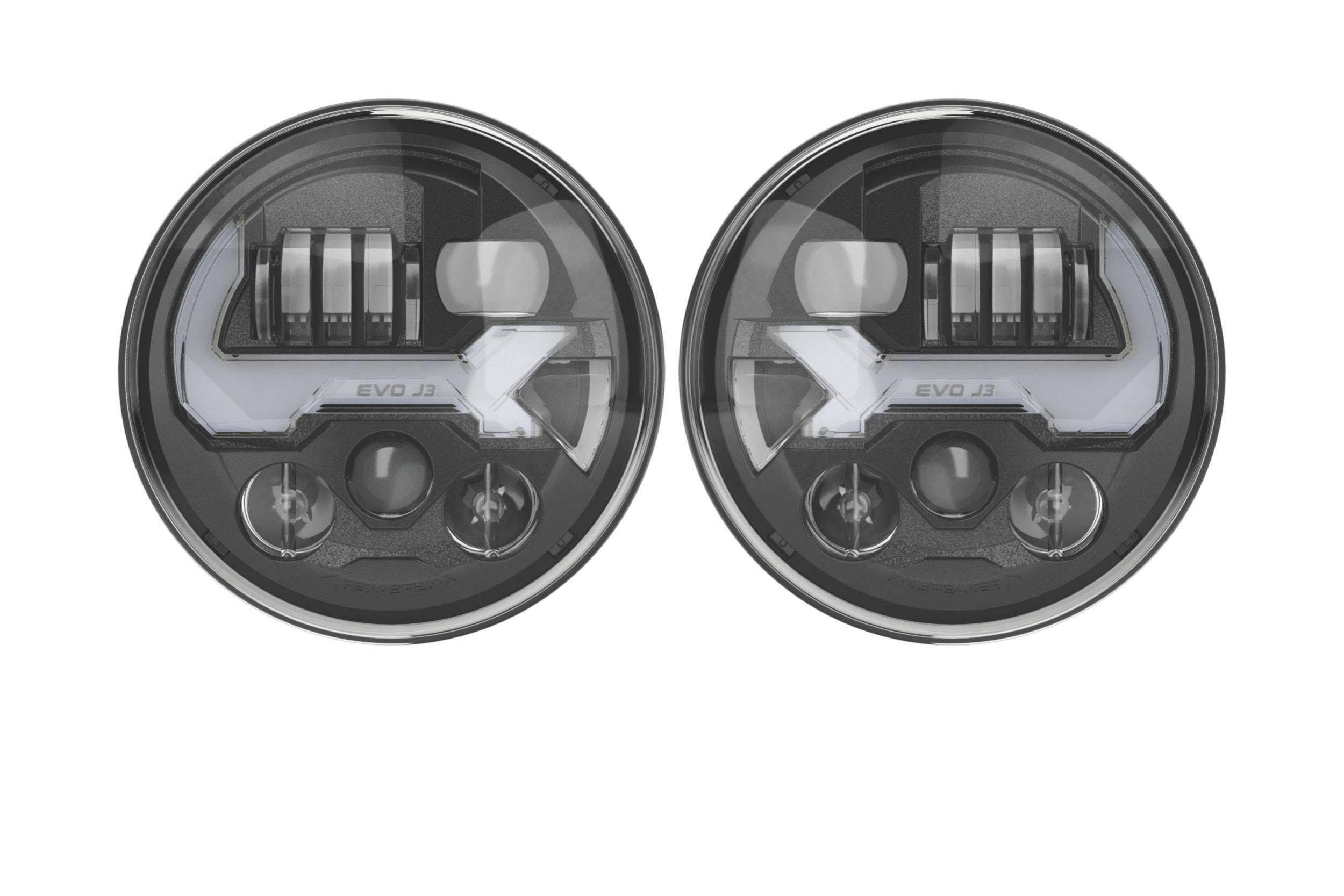 JW Speaker 8700 Evolution J3 LED Headlights (Black) - 0557193