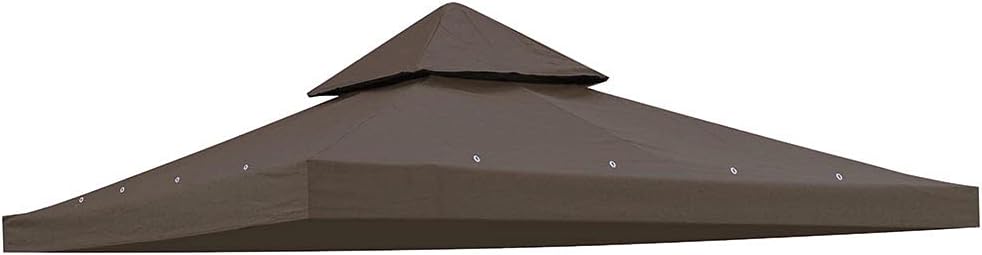 Yescom 8'x8' UV30+ Gazebo Canopy Replacement Top Cover Dark Green for Dual Tier Outdoor Patio Garden Tent Y0018T04