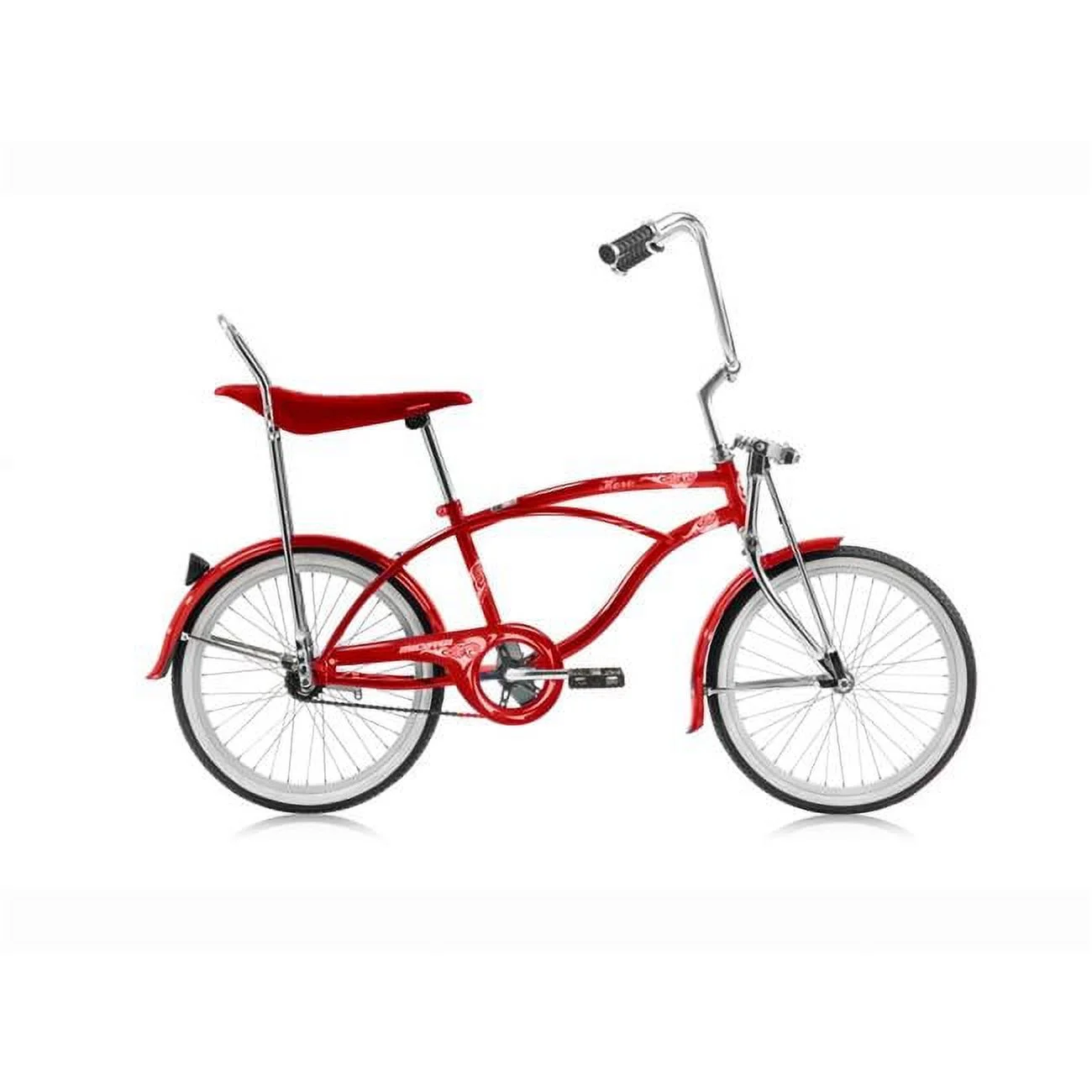 Men Beach Cruiser Banana Bicycle, Red