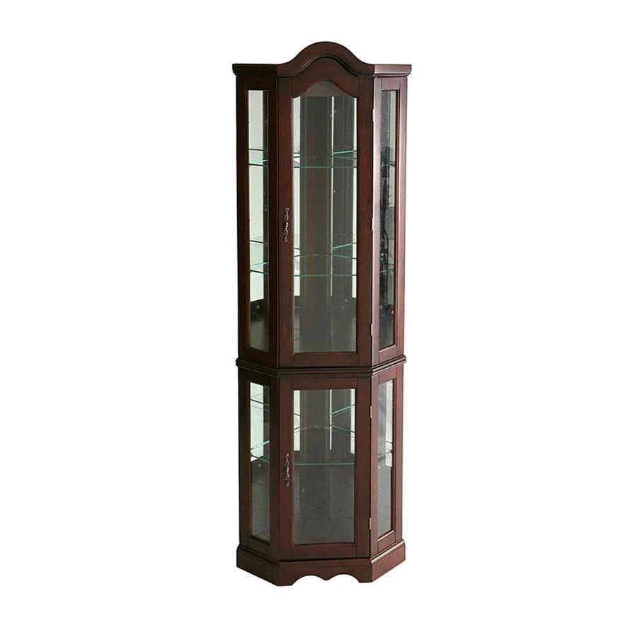 Boston Loft Furnishings Mahogany Oak China Cabinet in Brown | ATG6960