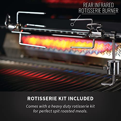 Napoleon Built-in Prestige 500 Rear Burner Natural Gas Grill Head, sq.in. + Infrared, Stainless Steel