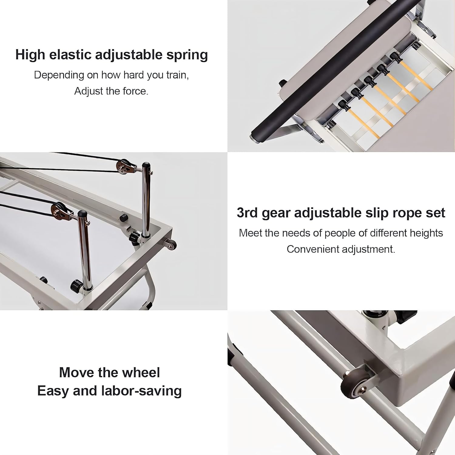 Foldable Pilates Reformer, Pilates Machine & Equipment for Home Use and Gym Workout, Suitable for Beginners and Intermediate Users