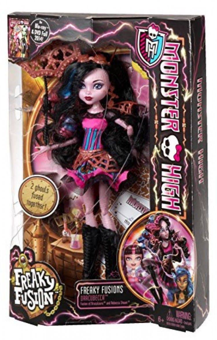 Monster High Freaky Fusion Dracubecca Doll, White