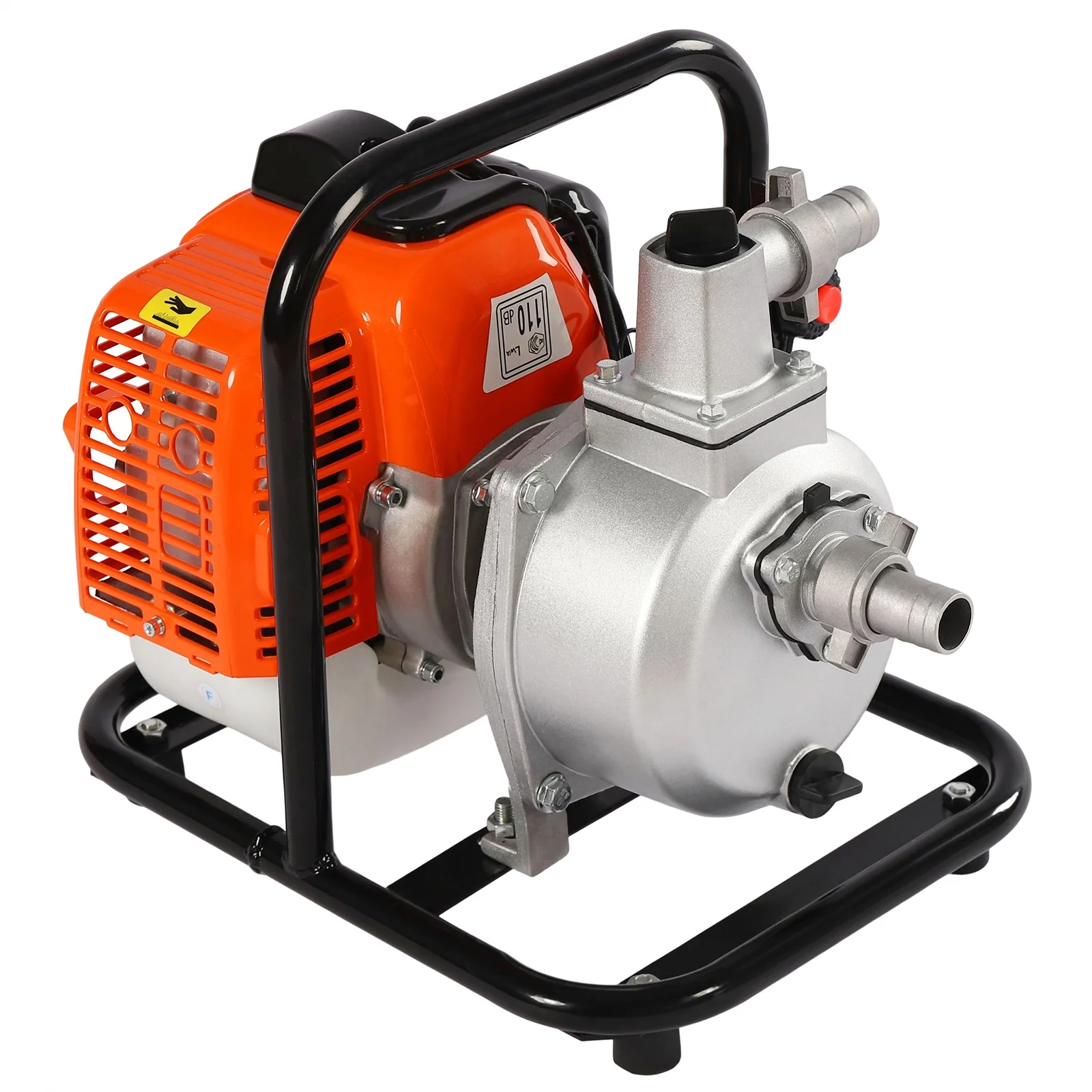 Aiqidi 1-Inch Gas-Powered Water Transfer Pump, 1.7HP 43CC 2 Stroke Portable Gasoline Water Pump for Gardening Irrigation 6500Rpm