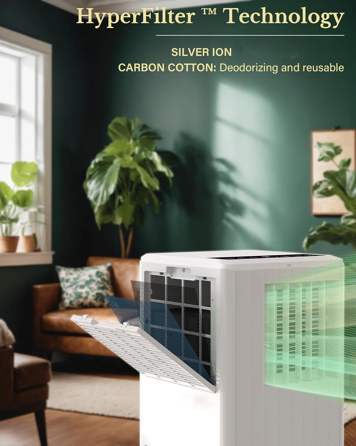 KYBOIT 8000 BTU Portable Air Conditioner with Remote Control,Silent Indoor Portable Air Conditioner for Rooms up to 350 Sq.Ft,Portable AC with 3-in-1 Mode,White