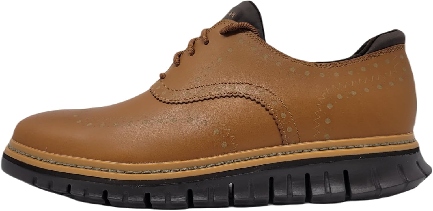 Cole Haan Men's Zerogrand Wing Ox Oxford, British Tan/Java, 8.5 M US