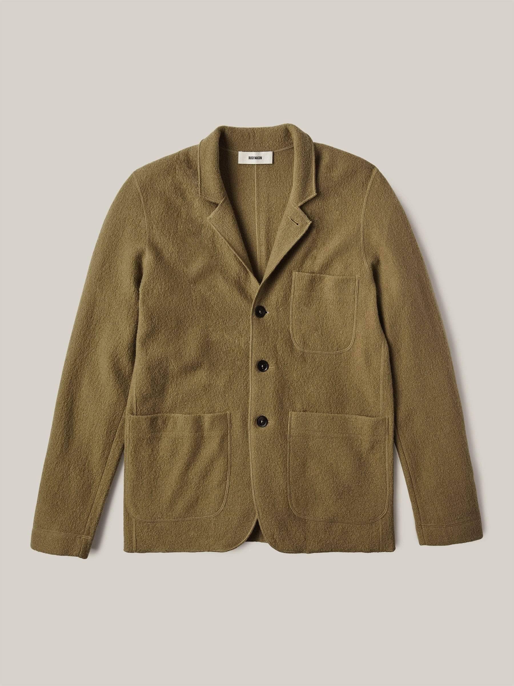 Buck Mason Men&s Felted Chore Coat in Camel, Size Small | Felt