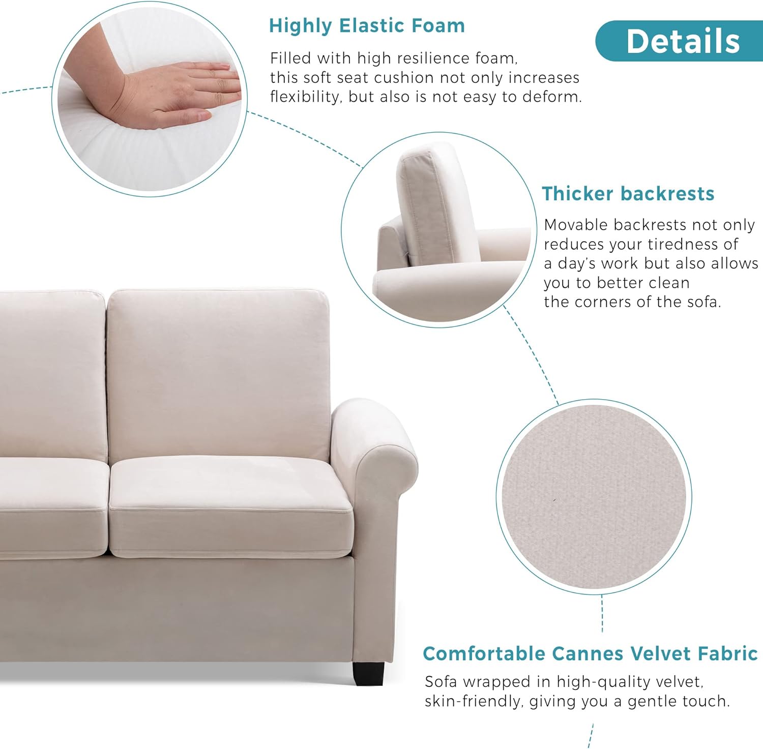 58.3" Pull Out Sofa Bed,Sleeper Sofa Bed with Premium Twin Size Mattress Pad,2-in-1 Pull Out Couch Bed,Loveseat Sleeper for Living Room,Small Apartment, Beige White