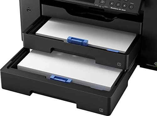 Epson Workforce Pro WF-78 Series Wireless All-in-One Inkjet Printer, Wide-Format Printing up to 13" x 19", Auto Duplex Print, Copy Scan Fax, Two 250-Sheet Trays, 50-Sheet ADF