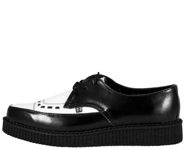 A8140 Two-Tone Pointed Creepers Black/White