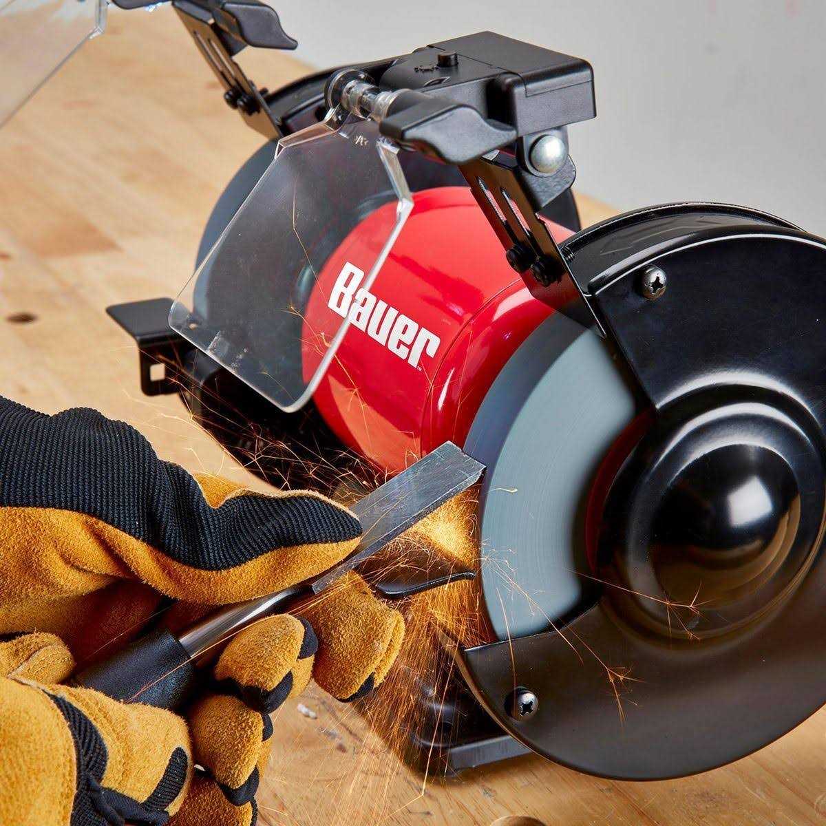 Bauer 6 in. Bench Grinder with LED Lights