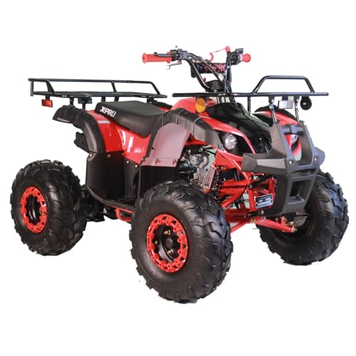 X-PRO ATV 4 wheelers for Sale 125cc ATV Quad Four Wheelers Youth ATV 4 wheelers with Remote Control(Burgundy)