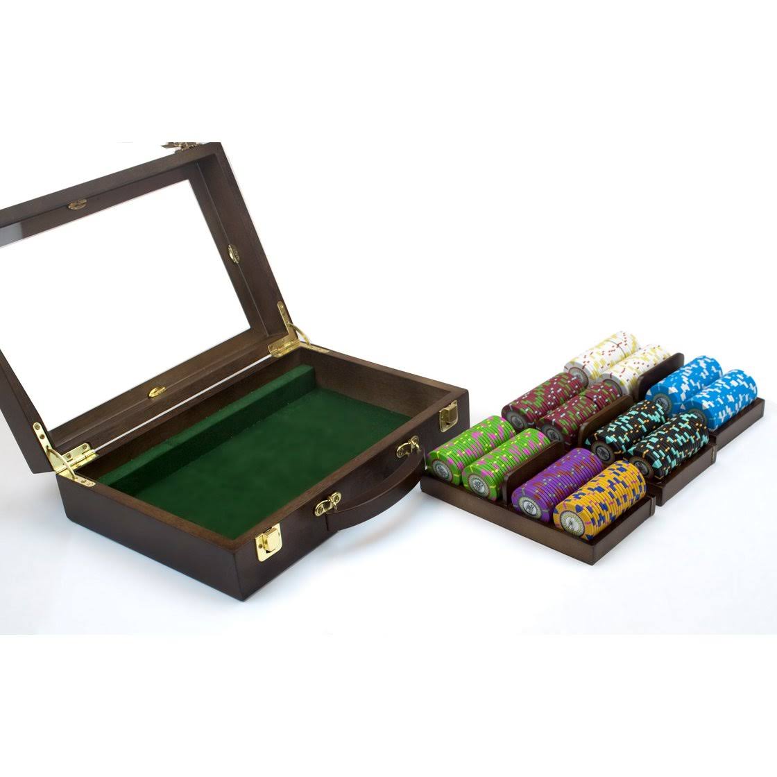 300ct Claysmith Gaming &The Mint& Chip Set in Walnut Case