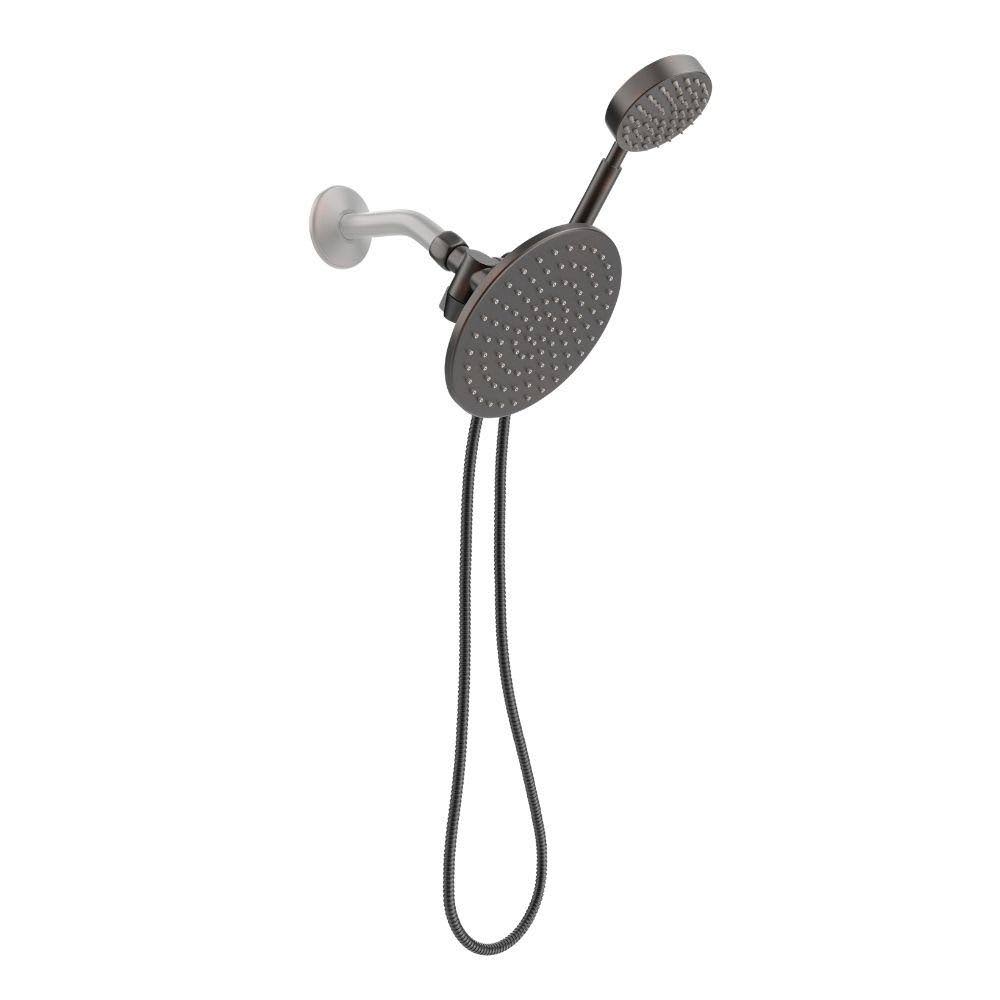 All Metal Dual Shower Head Combo with Hand Held and Rain Shower Head, 2.5 GPM Brushed Nickel
