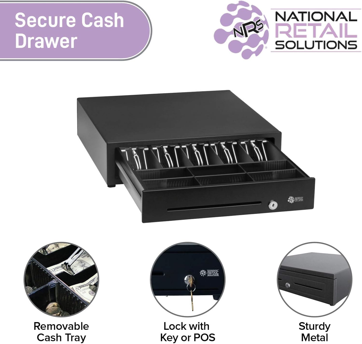 NRS LITE Cash Register for Small Businesses (USA ONLY) - POS System Bundle Includes - Merchant Touch Screen Monitor with Customer-Facing Display, Barcode Scanner & Thermal Receipt Printer