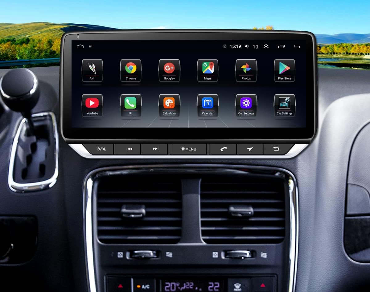 Radio for Dodge Grand Caravan Android Stereo 2008-2020 IPS 10.25inch Touch Screen 4G RAM 64G ROM Build in Wireless carplay 4G LTE Free Camera
