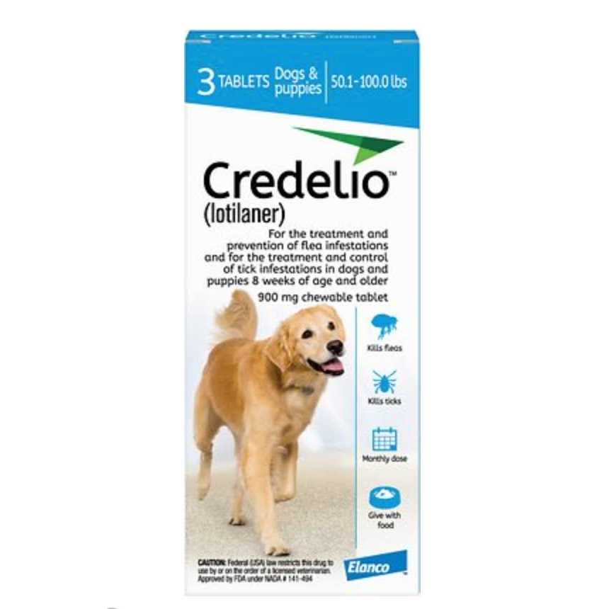 Credelio 3 Chewable Tablets for Dogs 50.1-100lbs - Pet Supplies online store