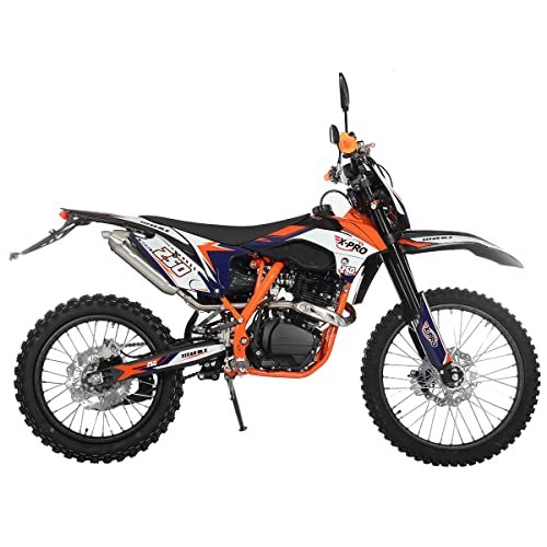 X-PRO Titan 250 DLX 250cc Dirt Bike with 5-Speed Manual Transmission, 21"/18" Wheels | All Lights, Electric/Kick Start, Zongshen Brand Engine