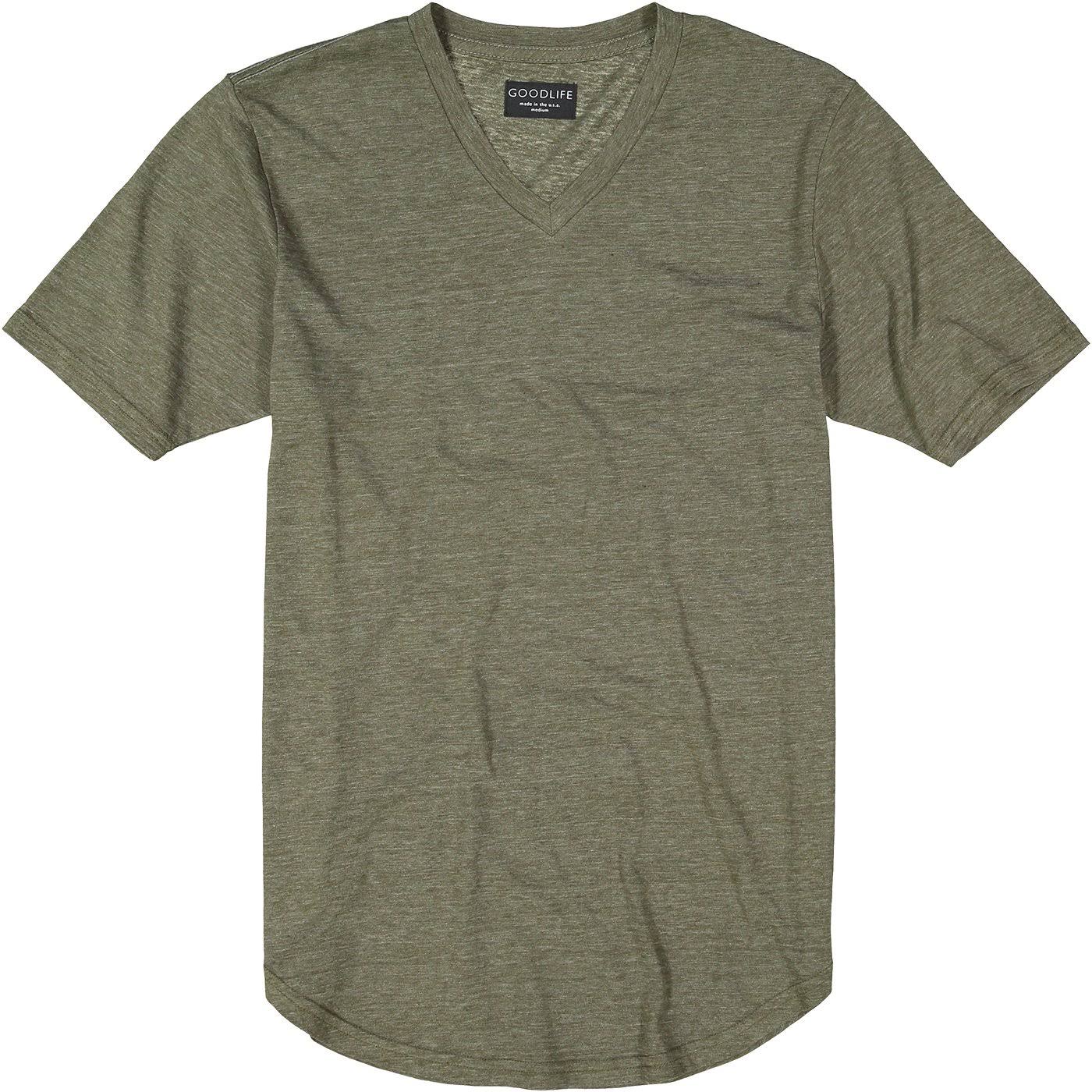Goodlife Tri-Blend Scallop V-Neck in Cool Blue, Size: X-Large