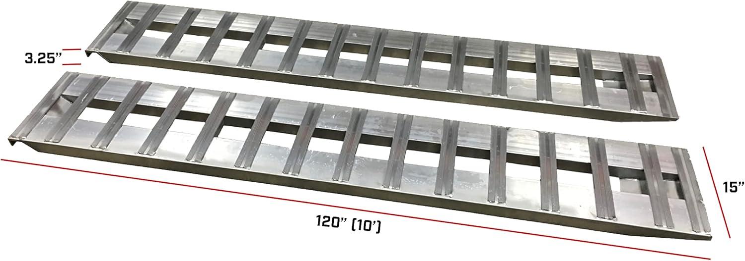 Aluminum Ramps Truck Trailer car ramps Heavy Duty 10,000lb Capacity