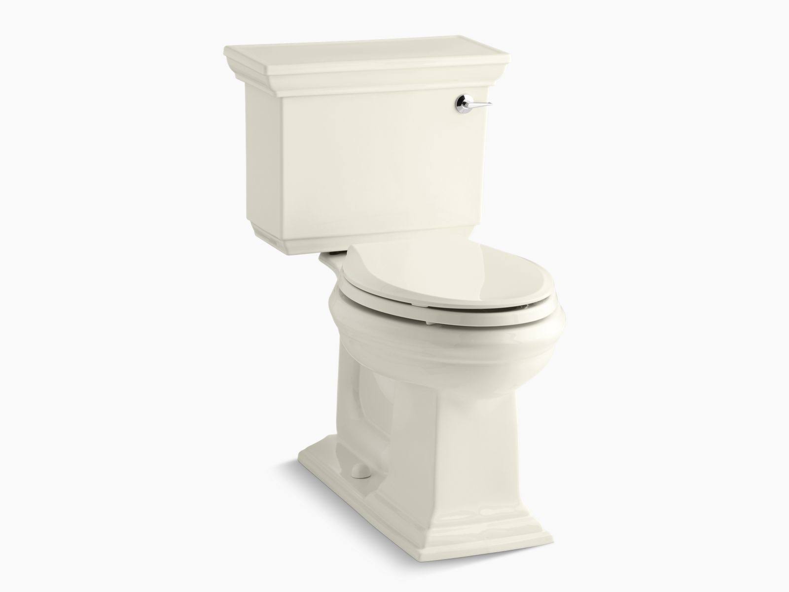 Kohler K-3817-RA-96 Biscuit Memoirs Comfort Height 1.28 GPF Two Piece Elongated Toilet with Stately Design with Right Hand Trip
