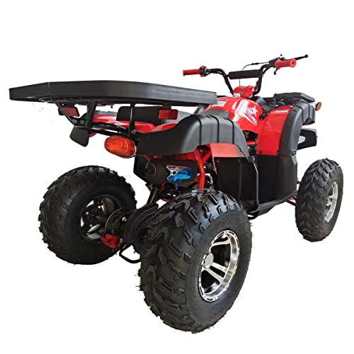 X-PRO 200 Utility ATV with Automatic Transmission w/Reverse, LED Headlight, Big 23"/22" Aluminium Rim Wheels! (Factory Package, Red)