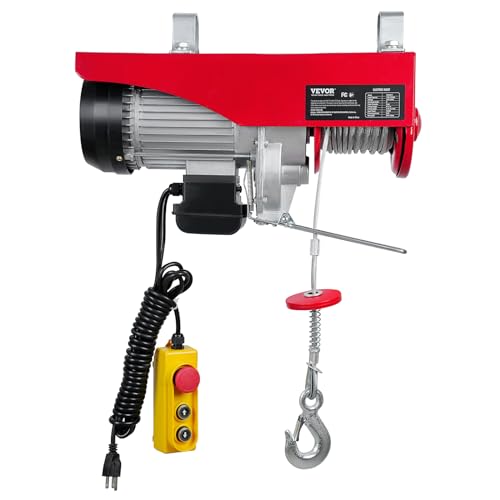 VEVOR 14ft 1320lbs Electric Hoist, 110v Electric Hoist 40ft/20ft Lifting Height for Garage Warehouse Factory